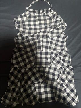 Betsey Johnson Black and White Gingham Swim dress vintage